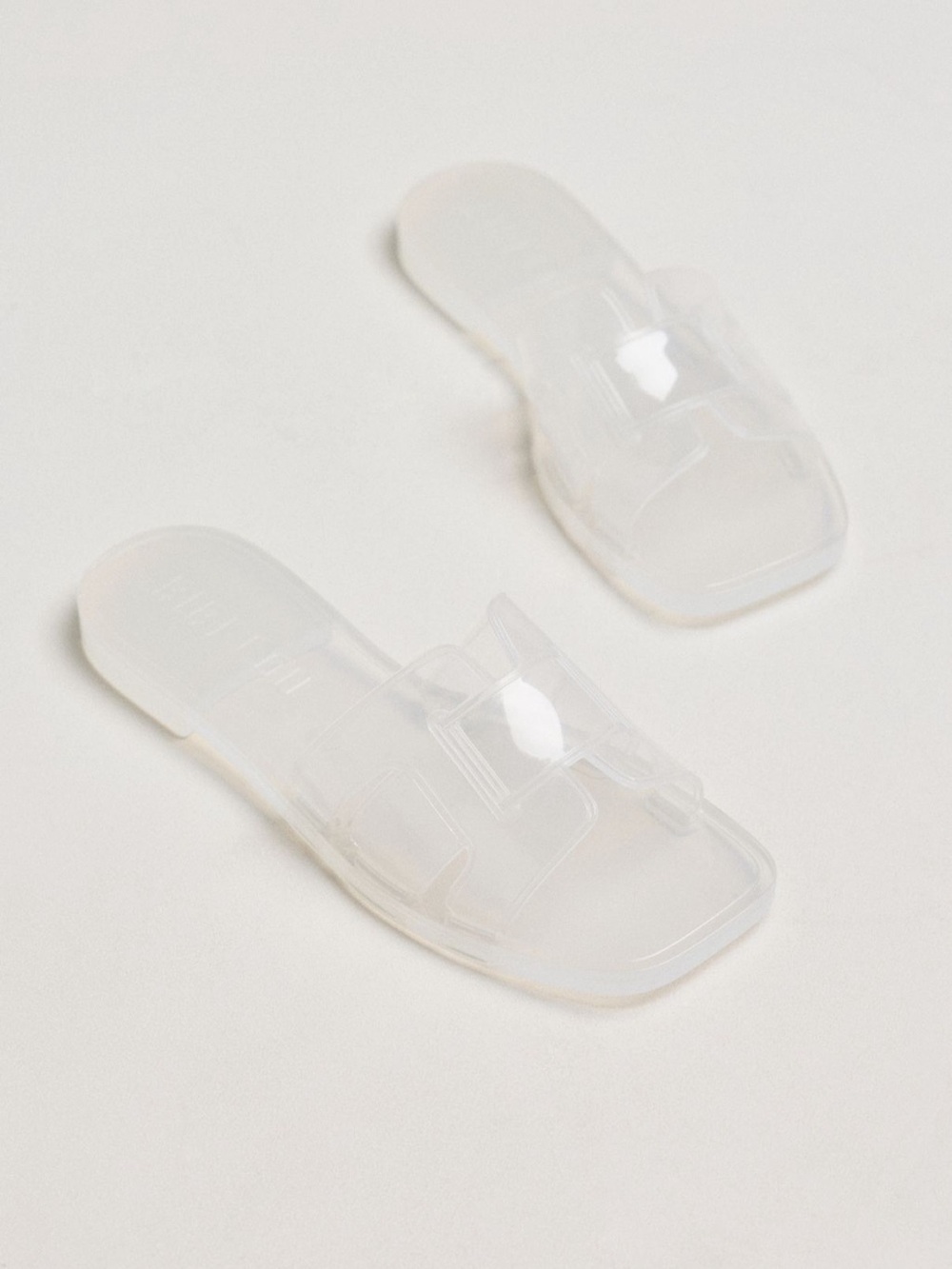 ANTHROPOLOGIE Clear Jelly Slide Sandals